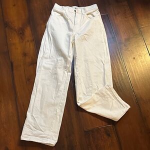 Uniqlo Women's Straight Leg Jeans in White